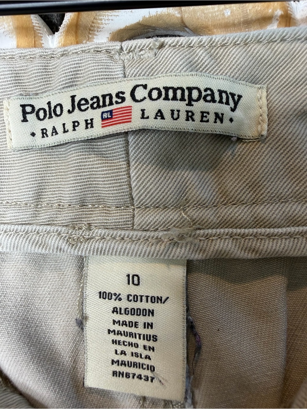 Ralph Lauren Polo Jeans Company Vintage Women's Khaki 100% Cotton Shorts